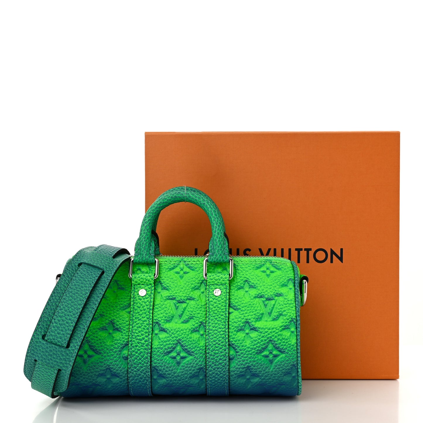 Taurillon Illusion Keepall XS Bleu Vert