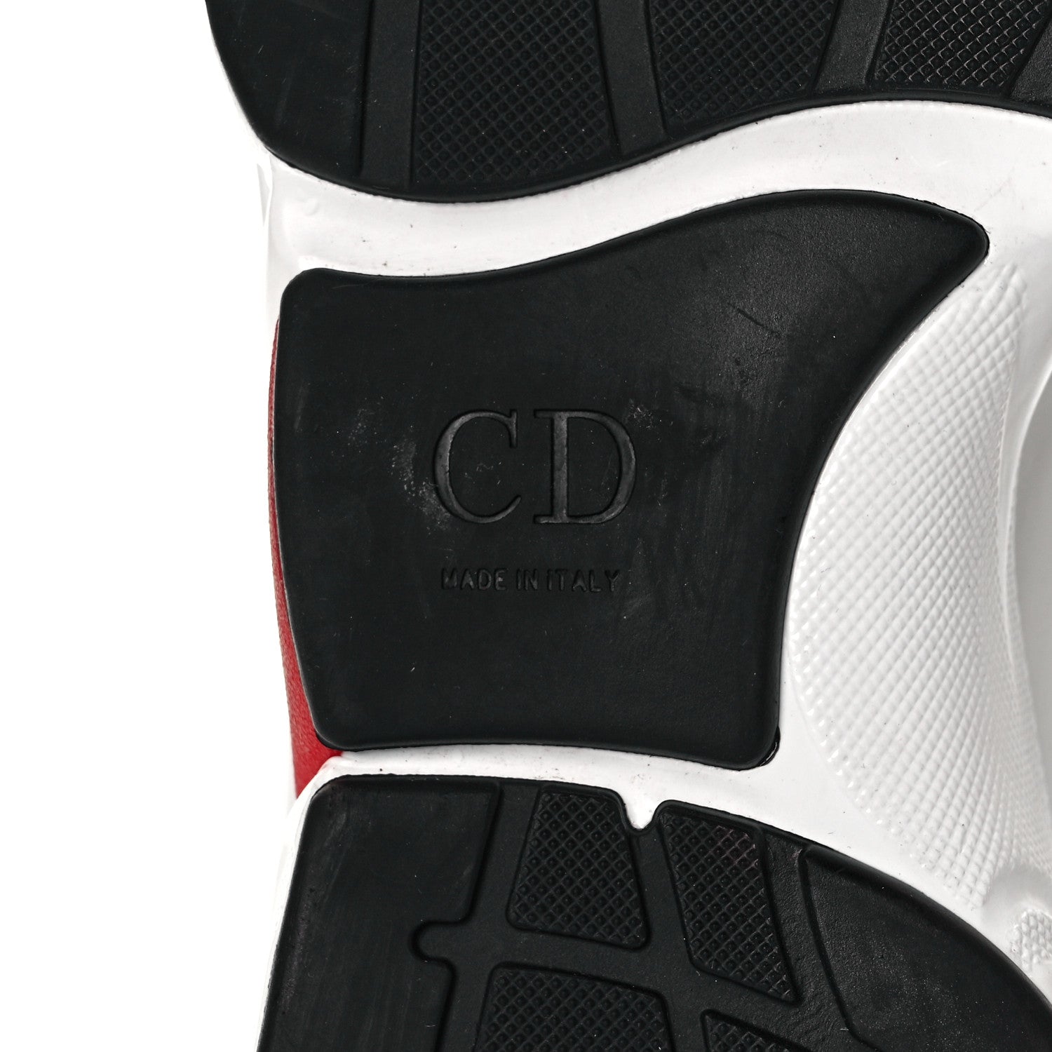 Christian Dior Technical Mesh Calfskin Mens B22 Sneakers 42.5 White Red Green 6 of 9