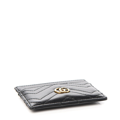 Gucci Calfskin Matelasse GG Marmont Card Holder Black 3 of 6