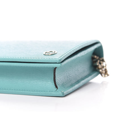 Gucci Shangai Calfskin Medium Betty Chain Wallet Fresia Blue 6 of 10