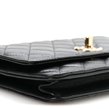 Chanel Lambskin Quilted Trendy CC Wallet On Chain WOC Black 9 of 11