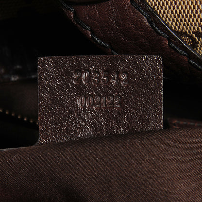 Gucci Monogram Large Jockey Hobo Brown 7 of 9