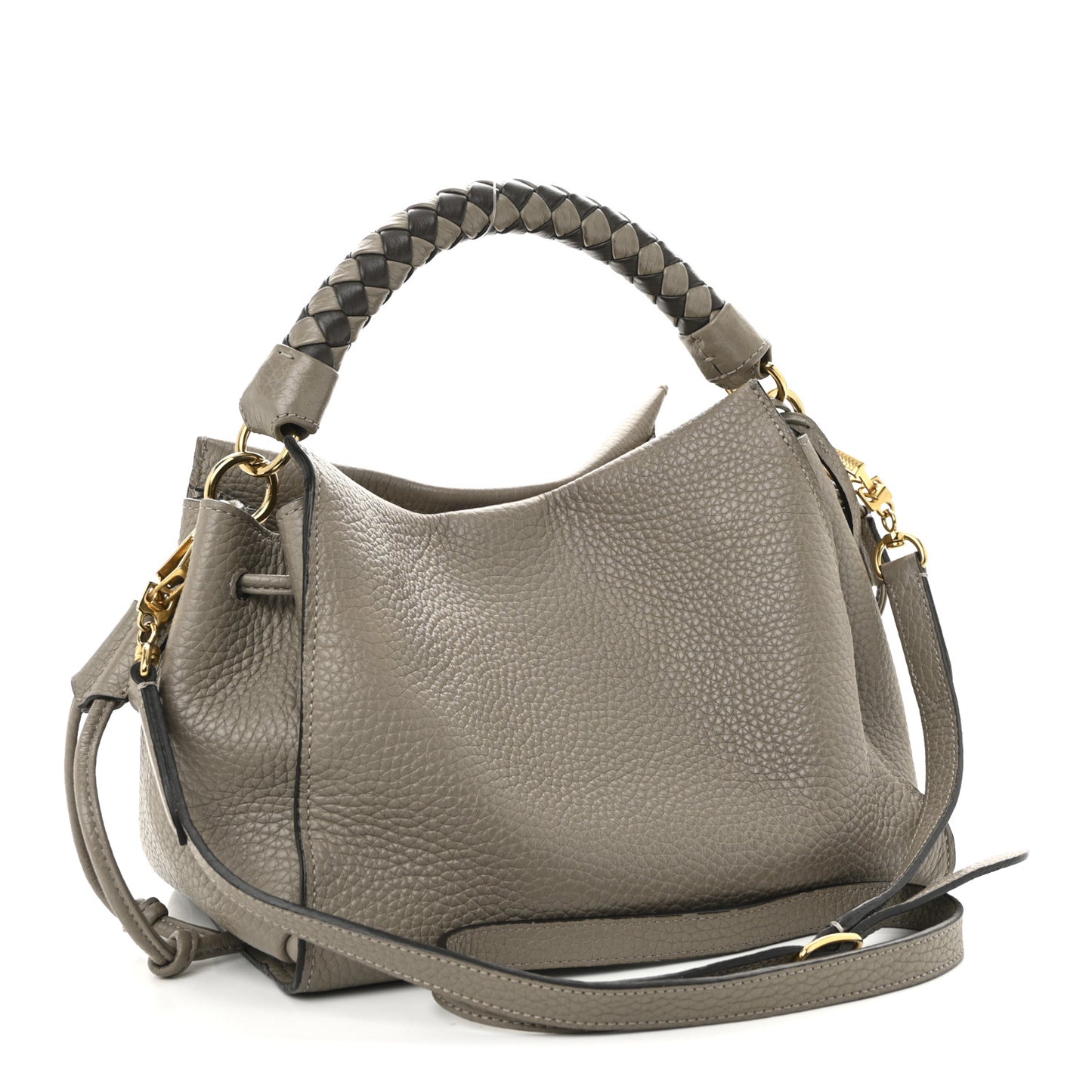 Heavy Grain Small Iris Tote Powder Grey Dark Clay
