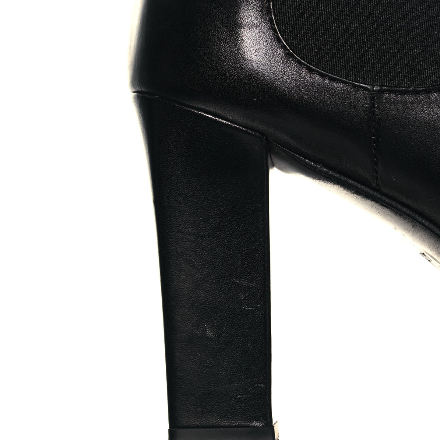 Calfskin CC Turnlock Ankle Boots 40.5 Black