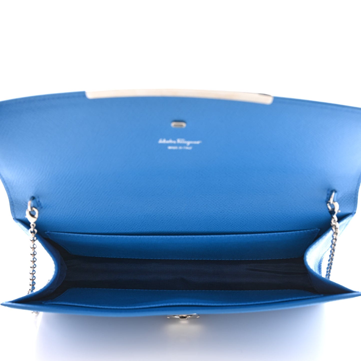 Hammered Calfskin Mini Gancini Icona Bag Blue