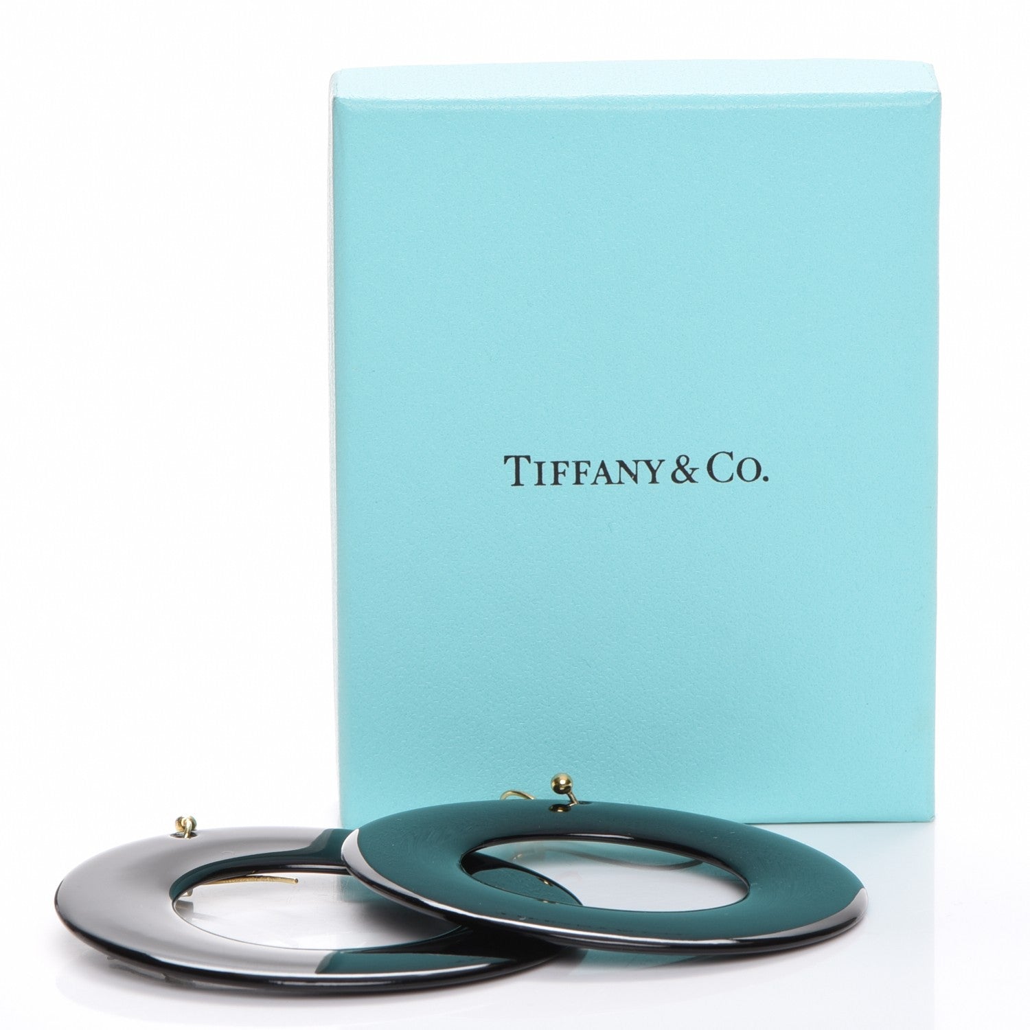 Tiffany 18K Yellow Gold Lacquer Large Elsa Peretti Sevillana Earrings Black 7 of 7
