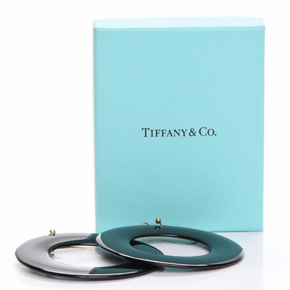 Tiffany 18K Yellow Gold Lacquer Large Elsa Peretti Sevillana Earrings Black 7 of 7
