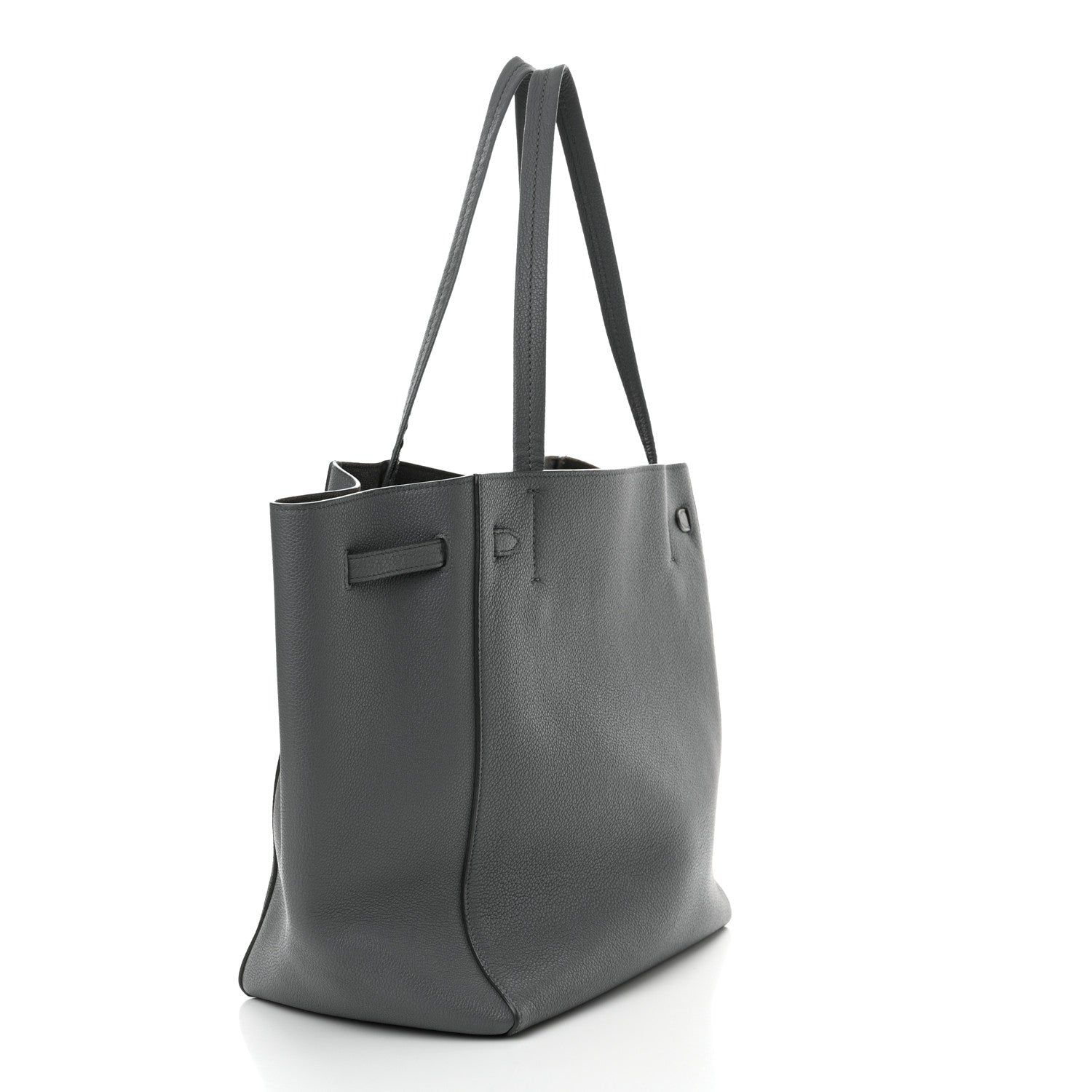 Celine Soft Grained Calfskin Small Belt Cabas Phantom Medium Grey 3 of 13