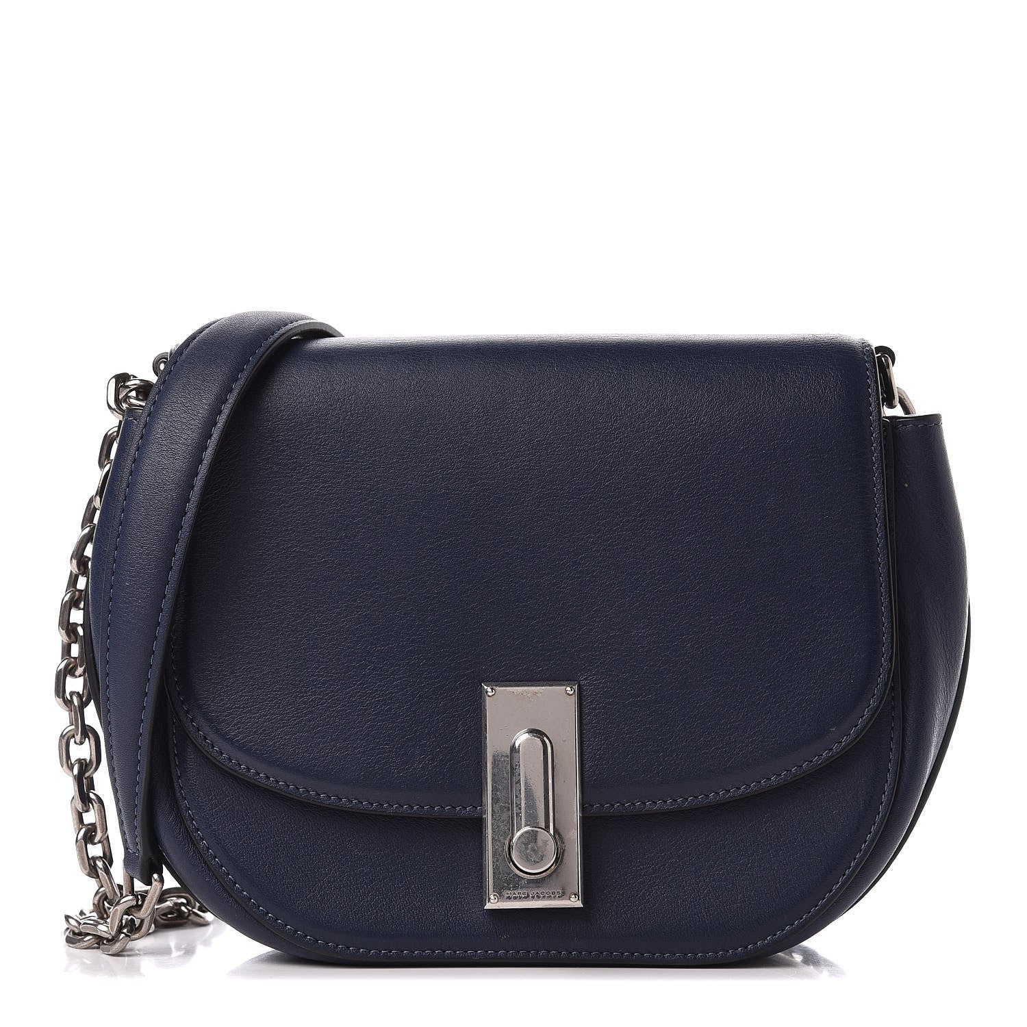 Marc Jacobs Calfskin West End The Jane Saddle Bag Navy 1 of 13