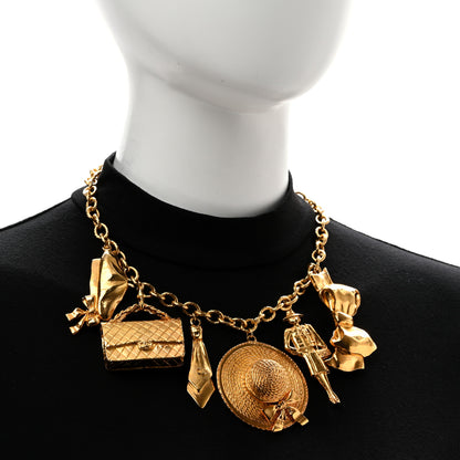 Chanel Metal CC Charm Short Necklace Gold 2 of 6
