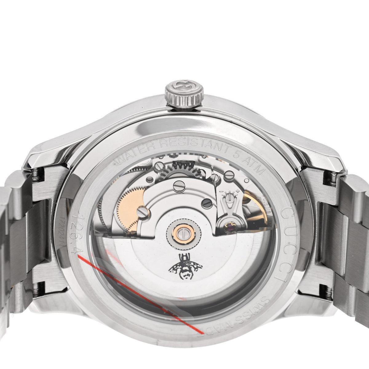 Stainless Steel 38mm G-Timeless Two Tone Bee Automatic Watch Silver
