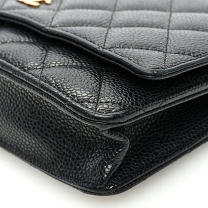 Chanel Caviar Quilted Wallet on Chain WOC Black 10 of 11