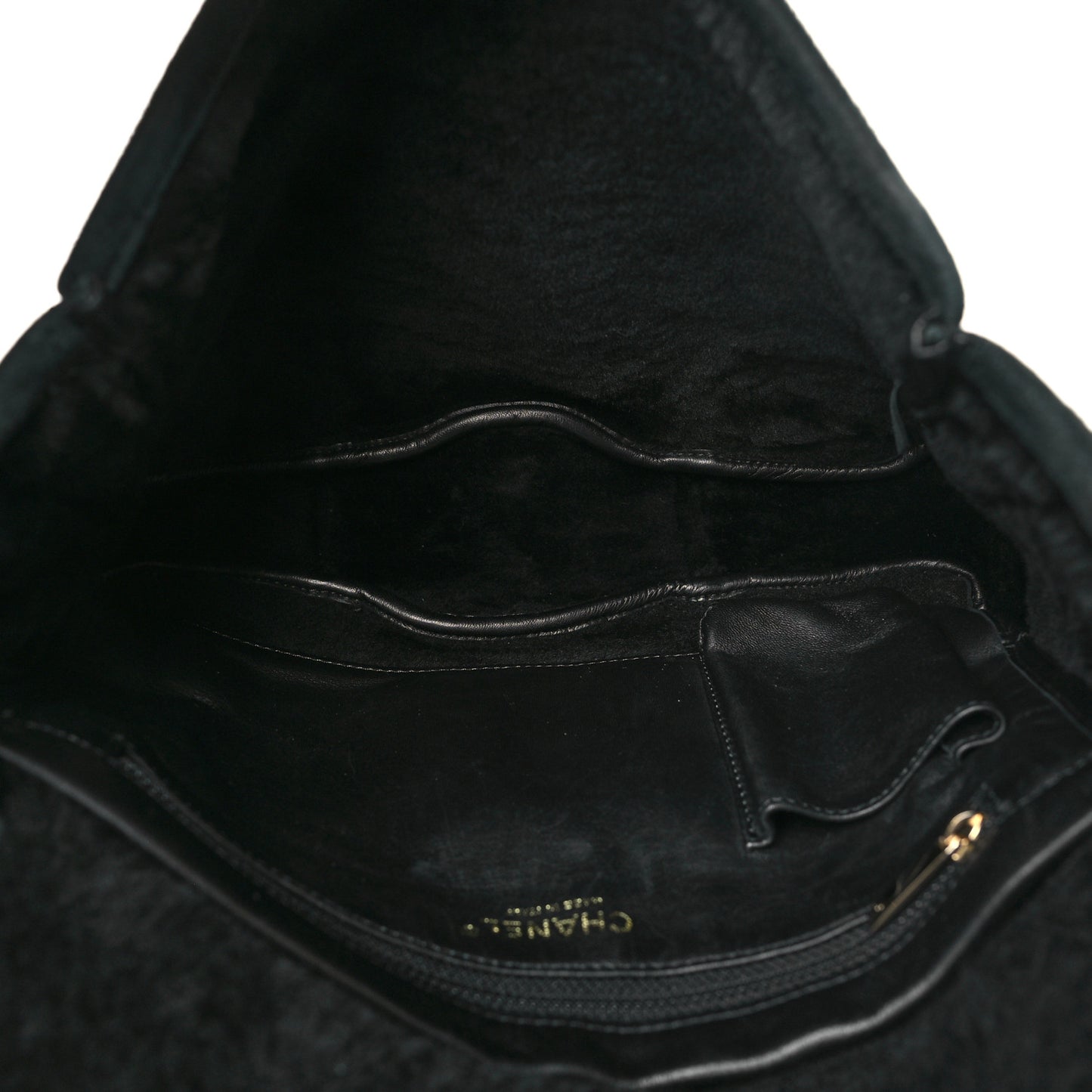 Suede Sparkling Winter Messenger Black