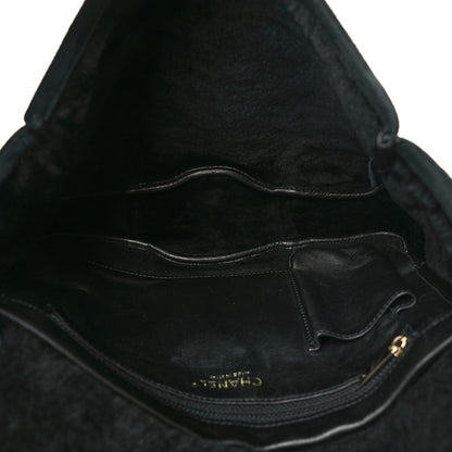 Chanel Suede Sparkling Winter Messenger Black 5 of 9