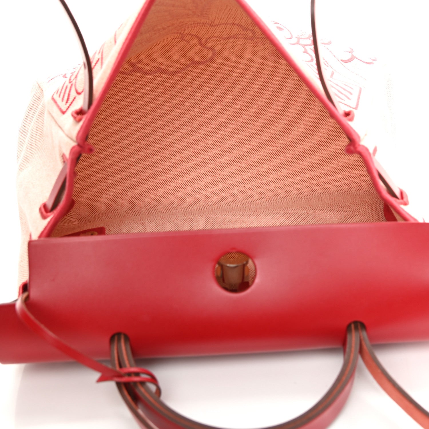Hermes Vache Hunter Toile Pegase Pop Herbag Zip Retourne 31 PM Rouge Piment 5 of 14