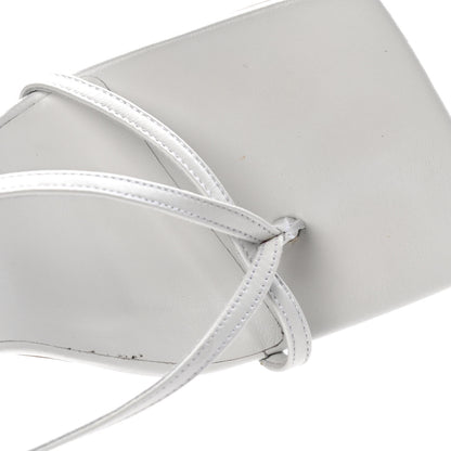 Bottega Veneta Lambskin Stretch Multi Strap 90mm Sandals 39.5 Optic White 10 of 14