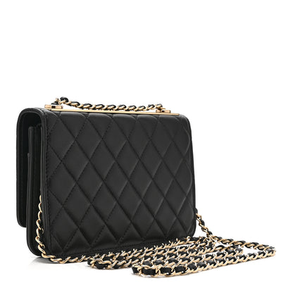 Chanel Lambskin Quilted Trendy CC Wallet On Chain WOC Black 3 of 11