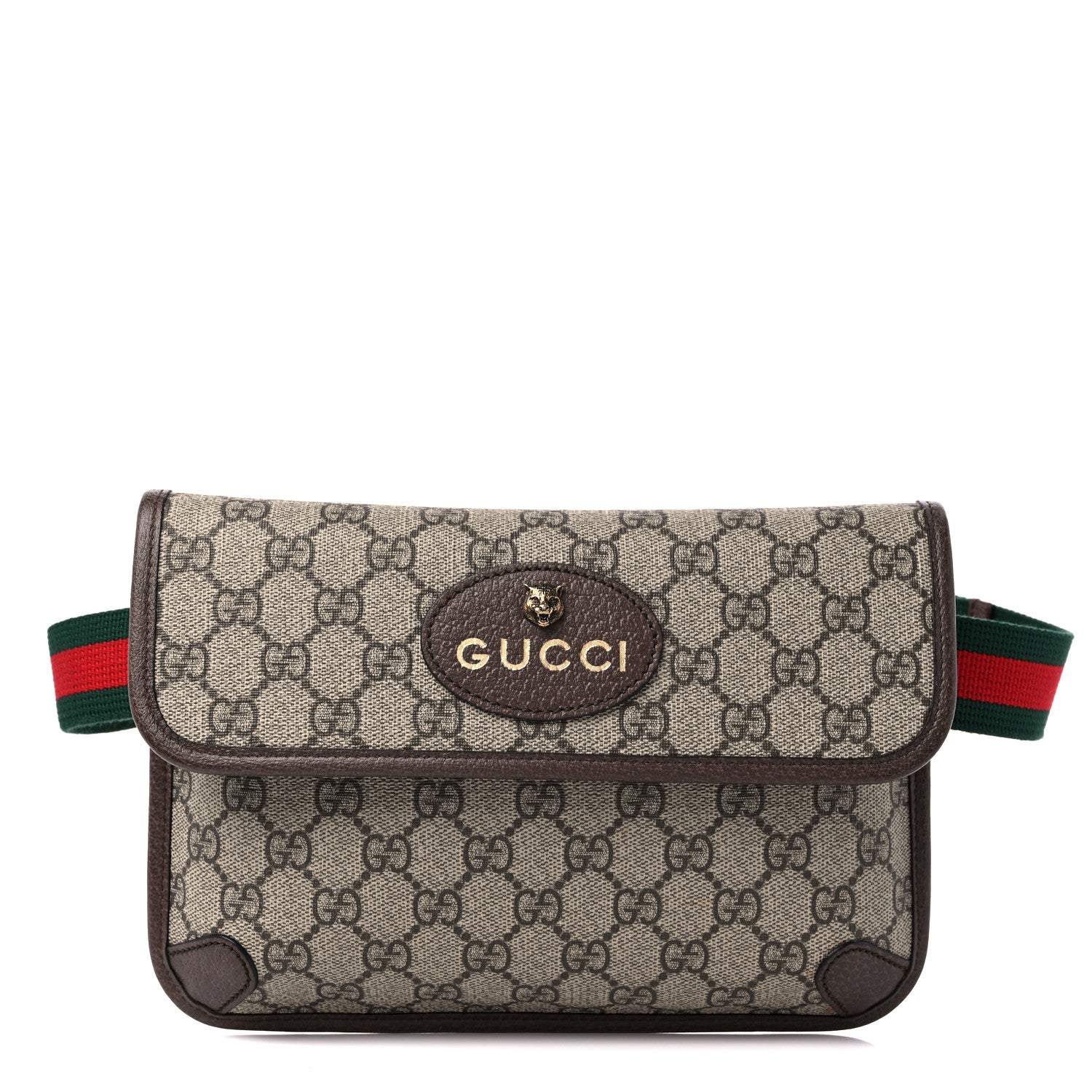 Gucci GG Supreme Monogram Neo Vintage Web Belt Bag Brown 1 of 12