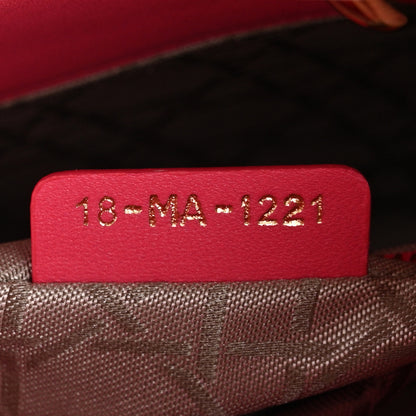Christian Dior Lambskin Cannage Small My ABCDior Warm Fuchsia 7 of 11