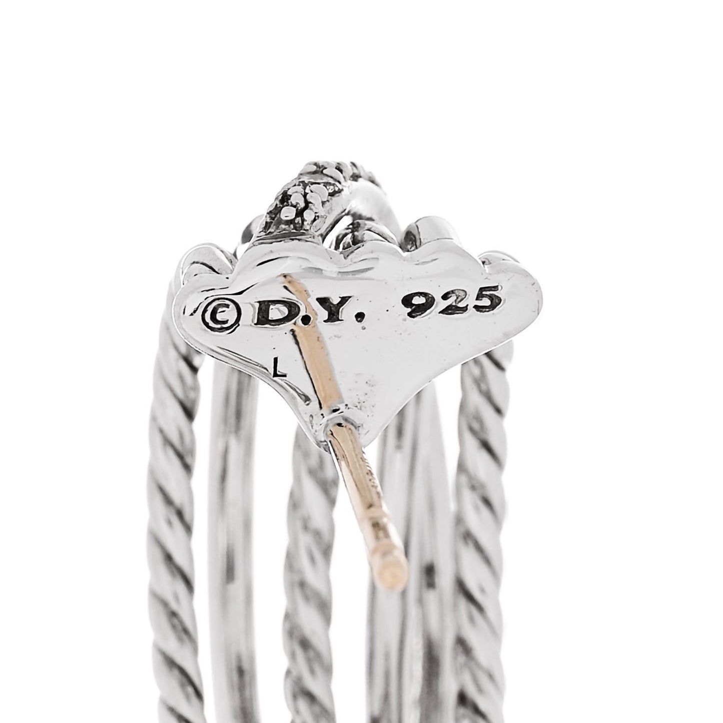 Sterling Silver Diamond 10mm Crossover Cable Hoop Earrings
