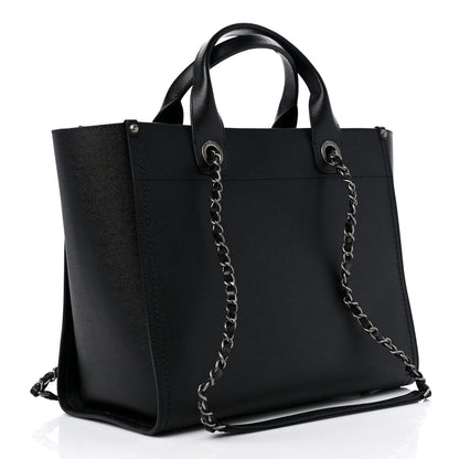 Chanel Caviar Small Studded Deauville Tote Black 3 of 12