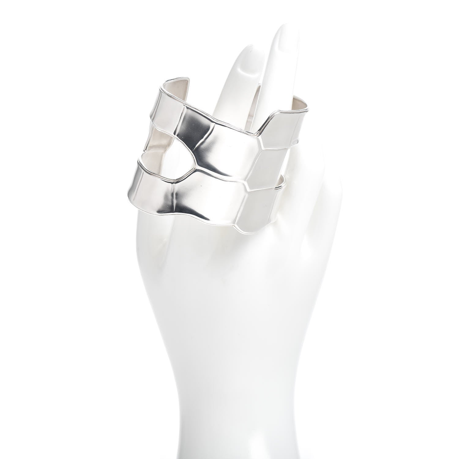 Hermes Sterling Silver Niloticus Cuff Bracelet ST 2 of 4