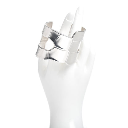 Hermes Sterling Silver Niloticus Cuff Bracelet ST 2 of 4