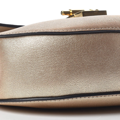 Chloe Metallic Goatskin Mini Drew Shoulder Bag Abstract Gold 8 of 9