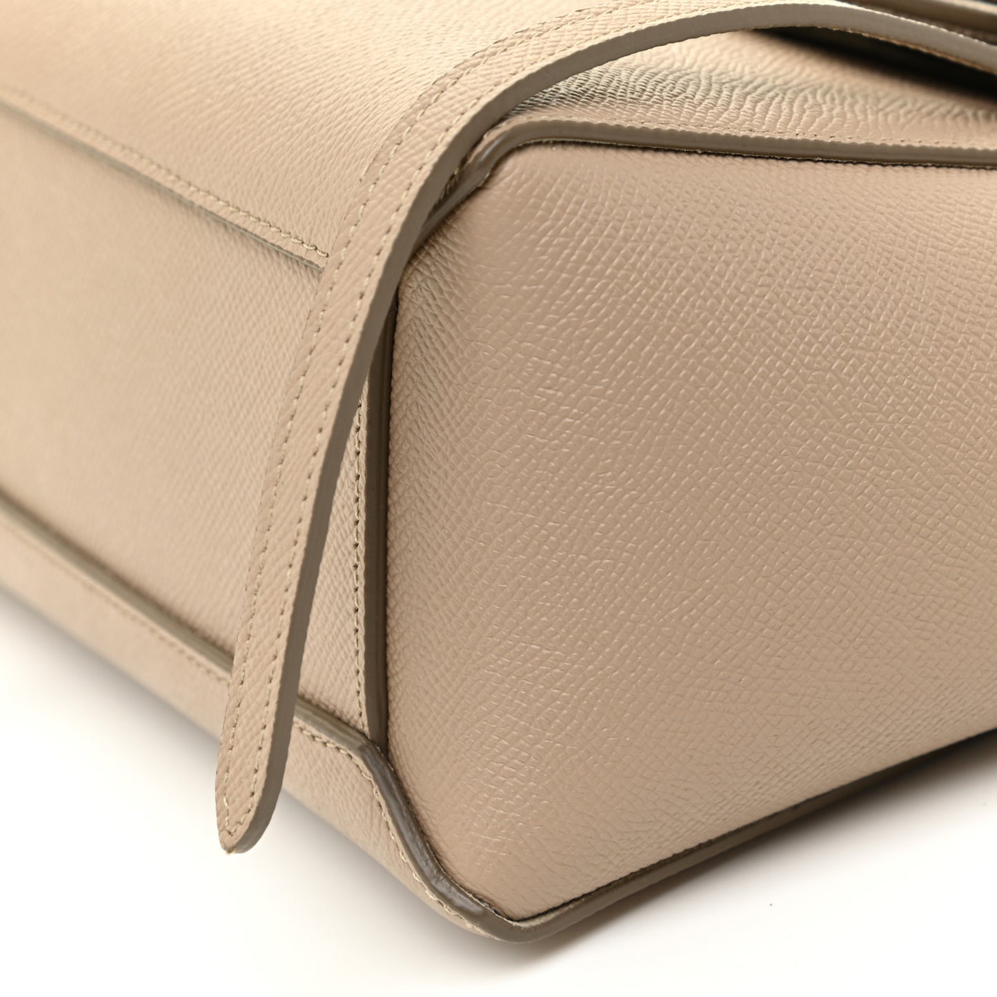 Grained Calfskin Nano Belt Bag Light Taupe