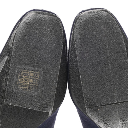 Hermes Knit Calfskin Volver Ankle Boots 37 Bleu Diplomatique 10 of 10