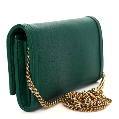 Gucci Wonka Grain Calfskin Diana Chain Wallet Black 3 of 10