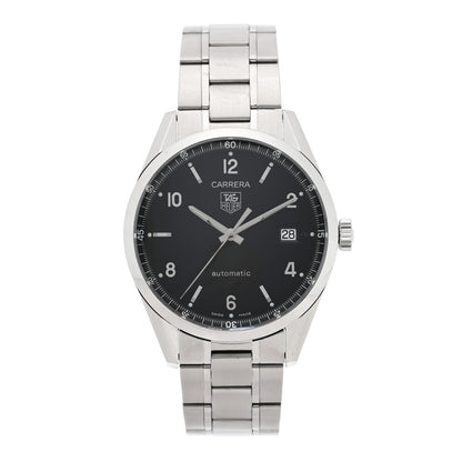 Tag Heuer Stainless Steel 38.5mm Carrera Calibre 5 Automatic Watch Black WV211B 1 of 5