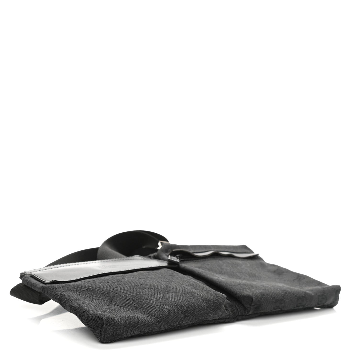 Gucci GG Monogram Double Pocket Belt Bag Black 4 of 13