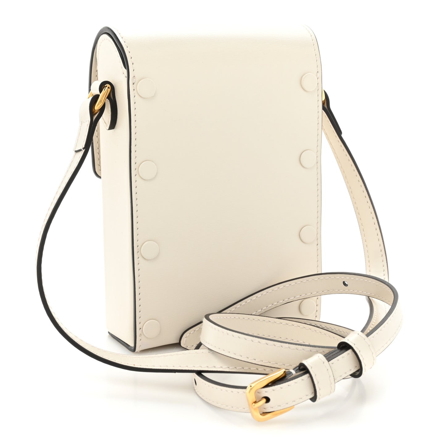 Boarded Plutone Calfskin Mini Horsebit 1955 Crossbody Bag Mystic White