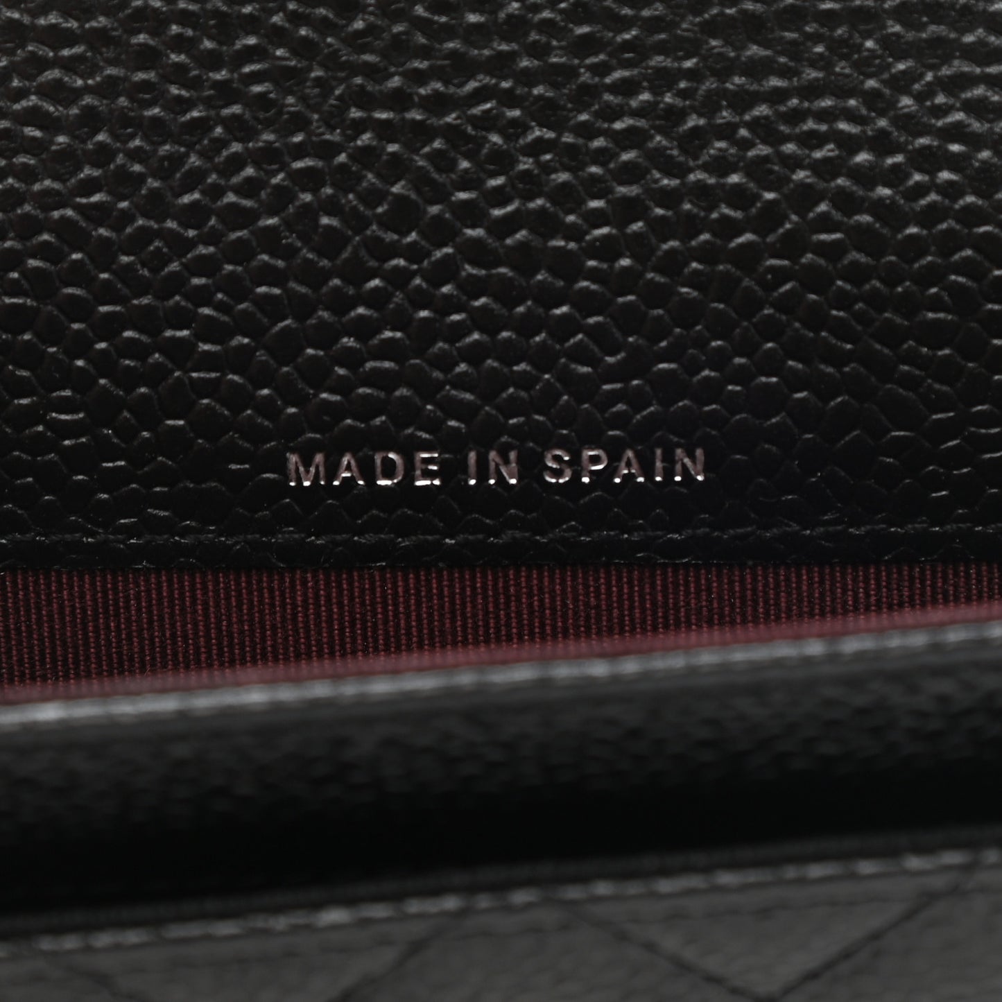 Caviar Quilted Flap Card Holder Black