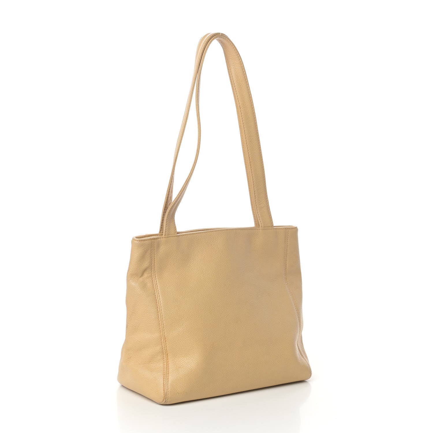 Chanel Caviar CC Shoulder Bag Beige 3 of 10