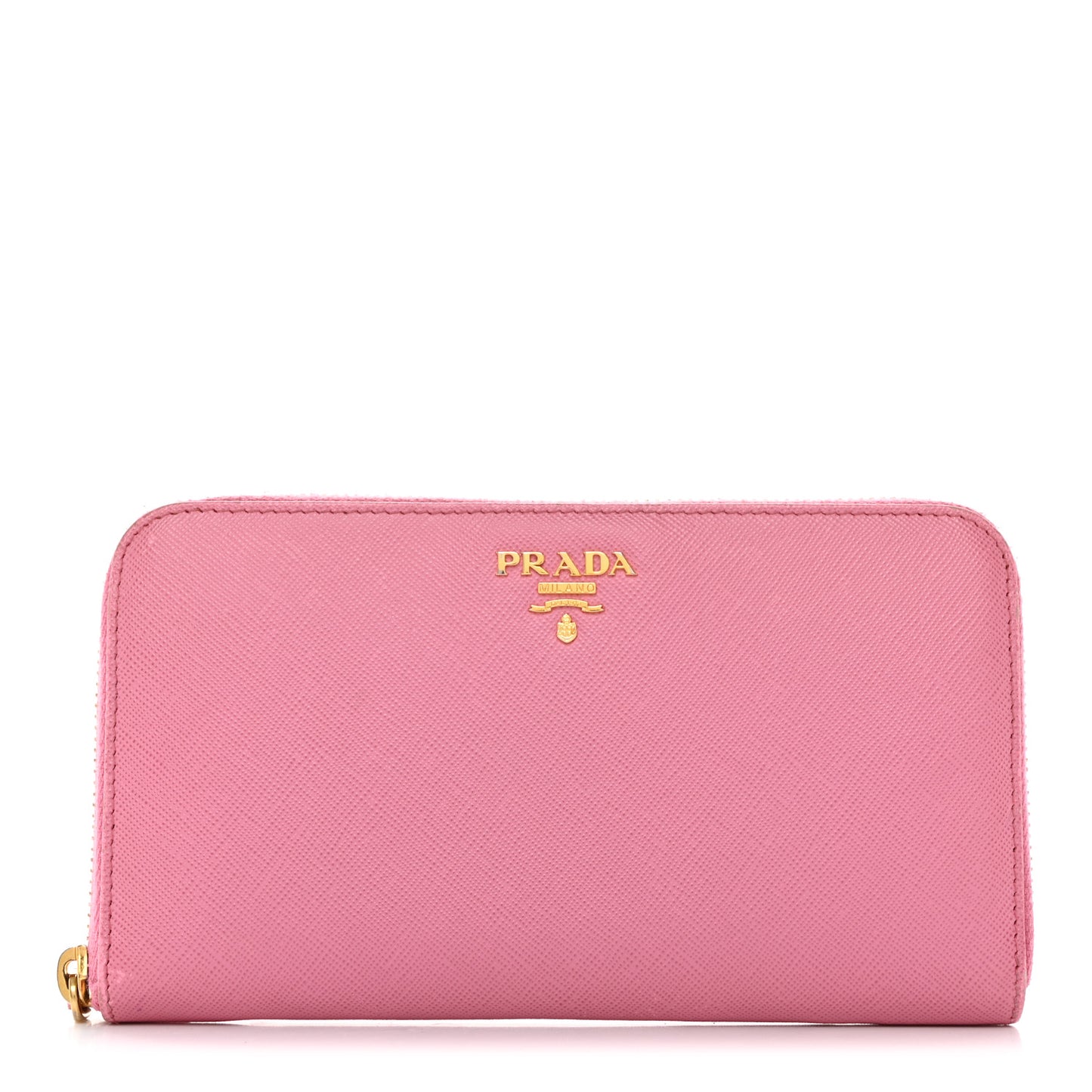 Saffiano Metal Zip Around Wallet Begonia