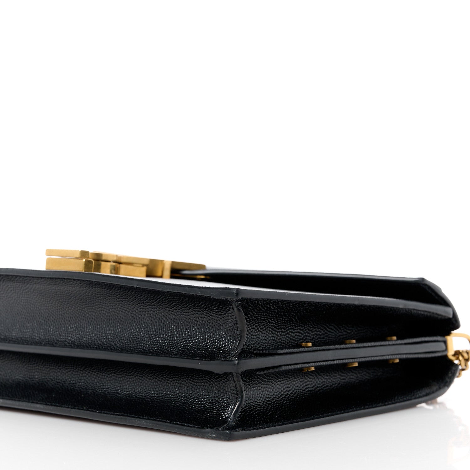 Saint Laurent Grain De Poudre Monogram Cassandra Clasp Bag Black 11 of 11