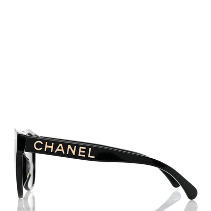 Chanel Acetate Pantos Logo Sunglasses 5458-A Black 3 of 9