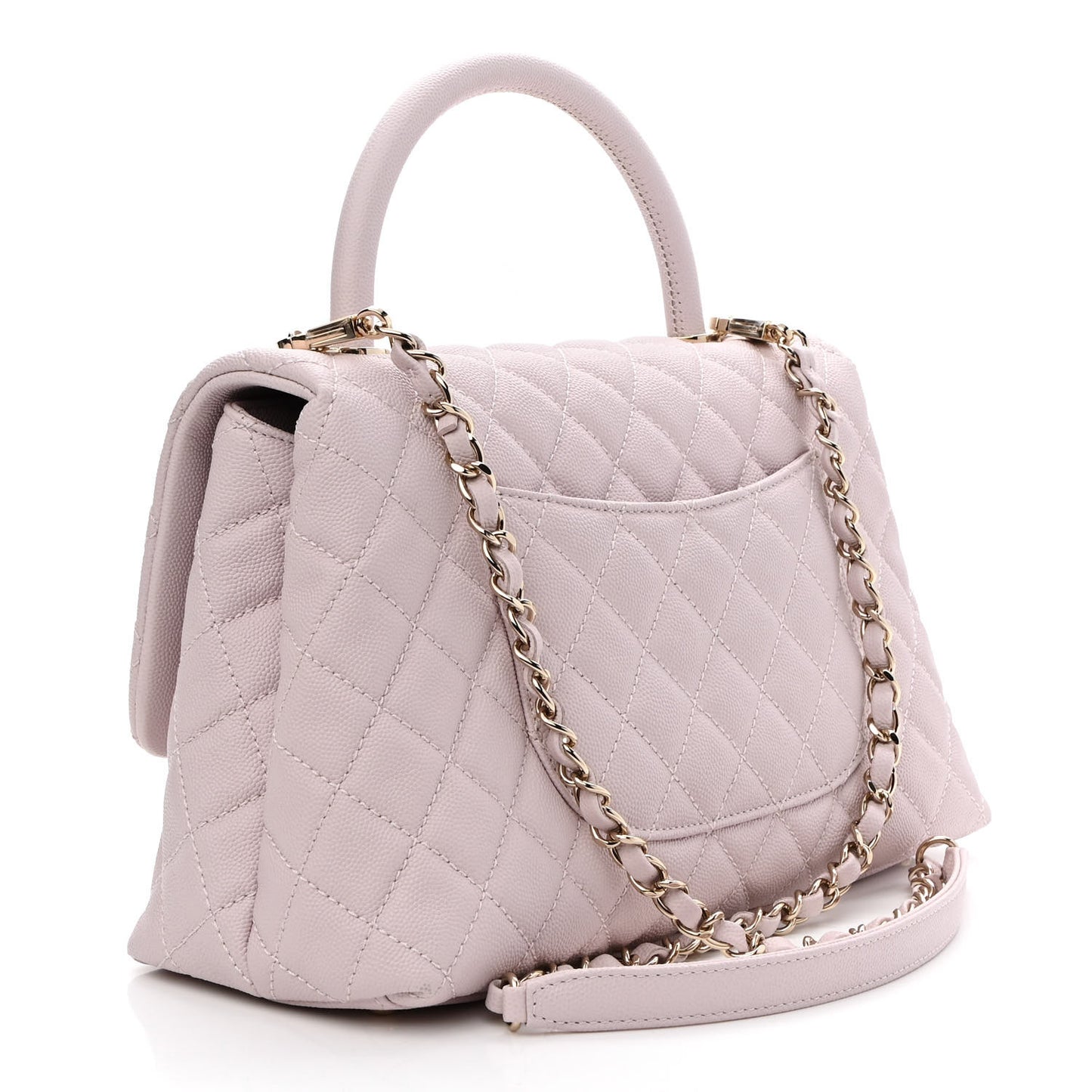 Caviar Quilted Small Coco Handle Flap Lilas Lilac