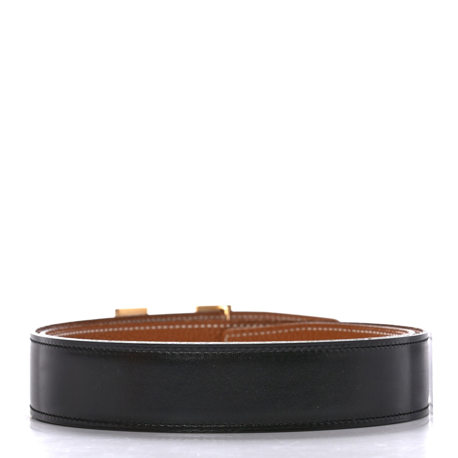 Hermes Swift Togo 32mm H Belt 85 Black Gold 2 of 5