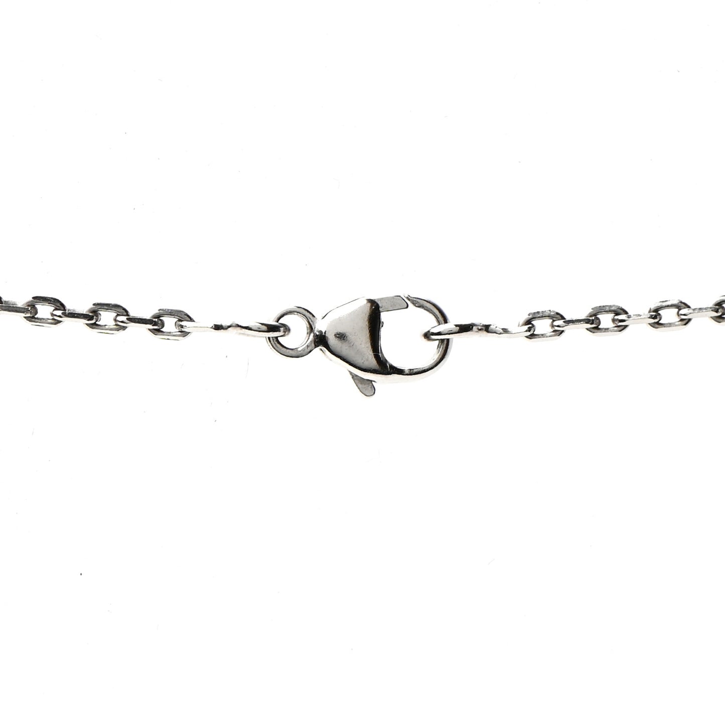Lacquered Palladium Pop H Pendant Necklace Black