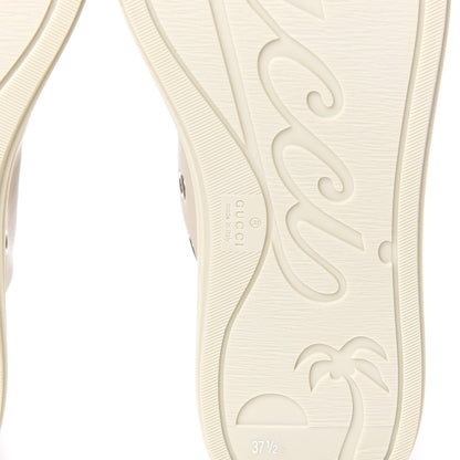 Gucci Calfskin Womens High Top Sneakers 37.5 Mystic White 6 of 9