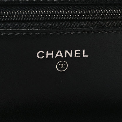 Chanel Lambskin Quilted Wallet On Chain WOC Black 6 of 11