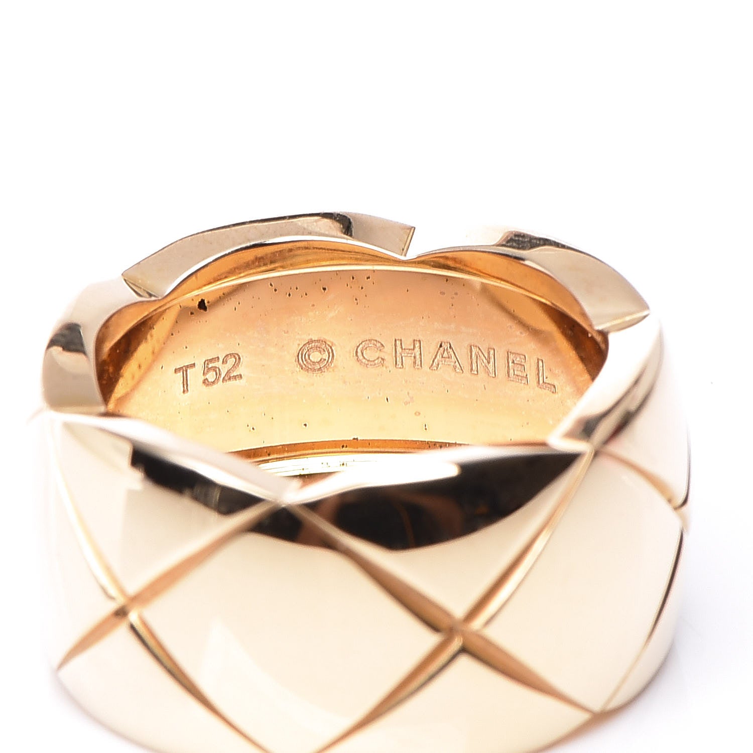 Chanel 18K Yellow Gold Medium Coco Crush Ring 52 6 4 of 6