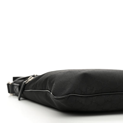 Gucci Nylon Monogram Medium Flat Messenger Bag Black 9 of 10