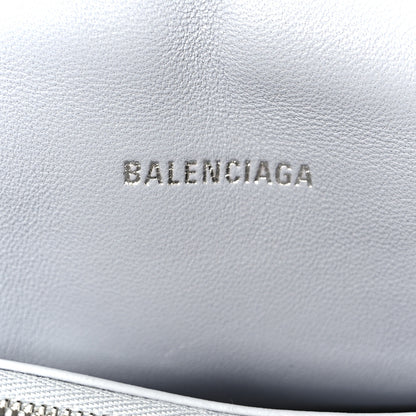Balenciaga Crushed Washed Denim Quilted Medium Crush Chain Bag Pale Blue 6 of 10