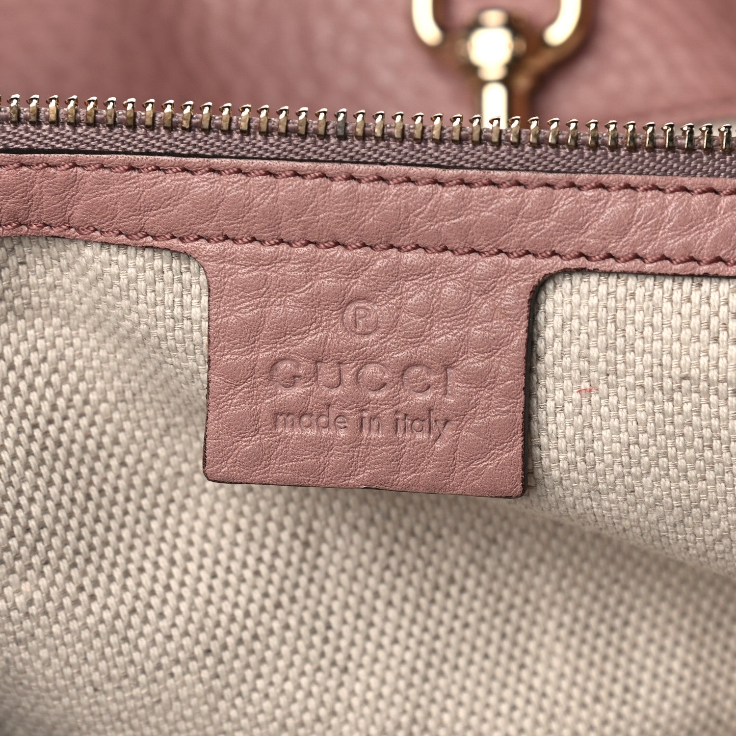 Gucci Pebbled Calfskin Medium Soho Chain Shoulder Bag Dark Cipria 6 of 18