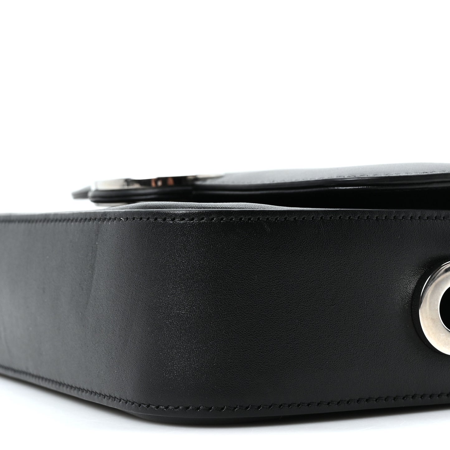 Senna Calfskin Petite GG Top Handle Shoulder Bag Black