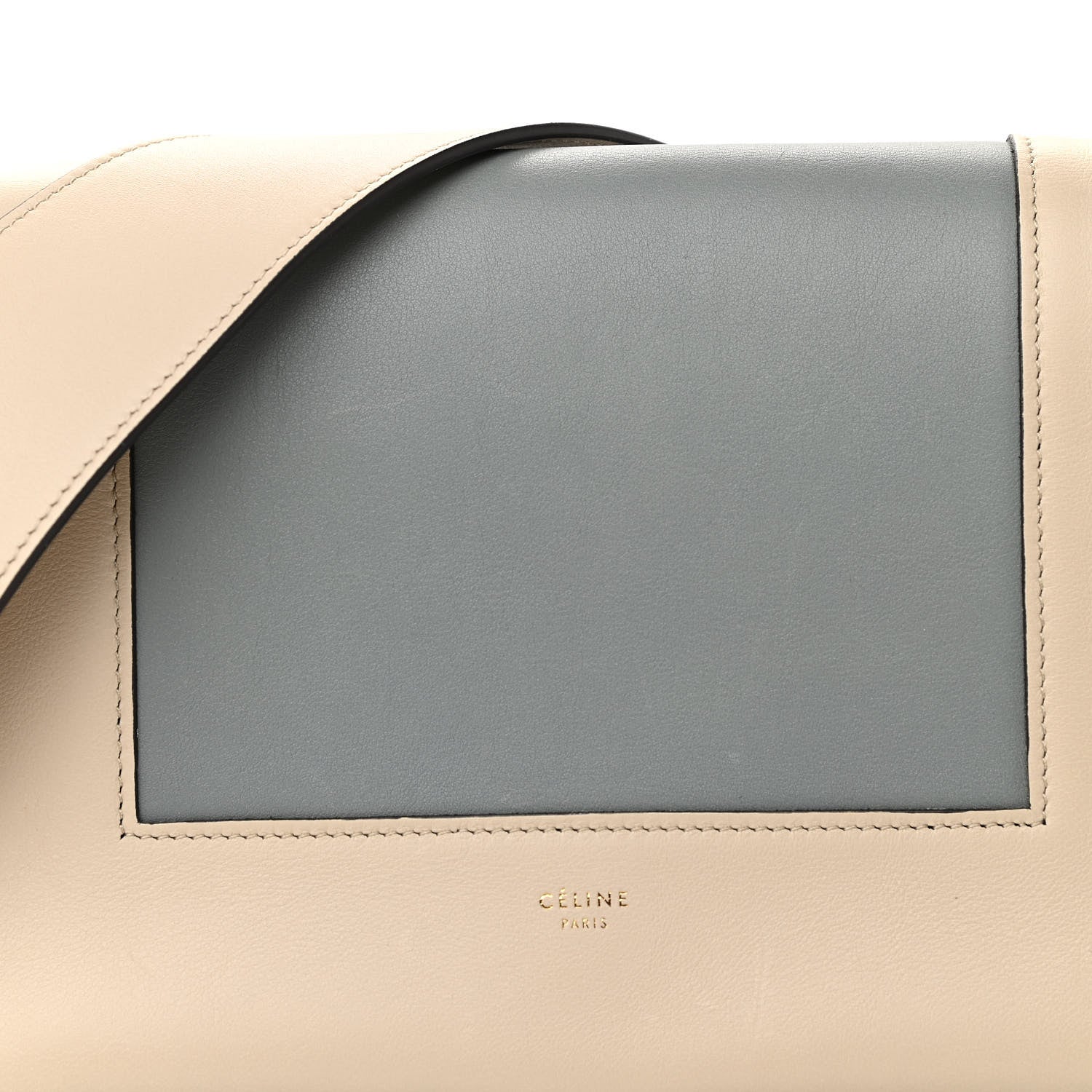 Celine Shiny Smooth Calfskin Medium Frame Shoulder Bag Grege Storm 10 of 10